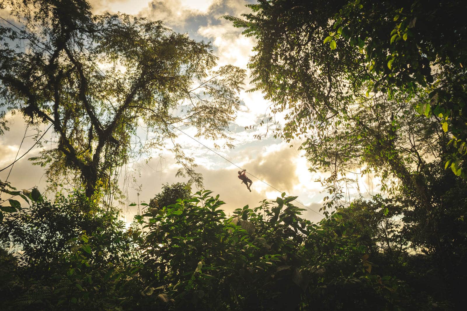 Canopy y tirolesa en Arenal