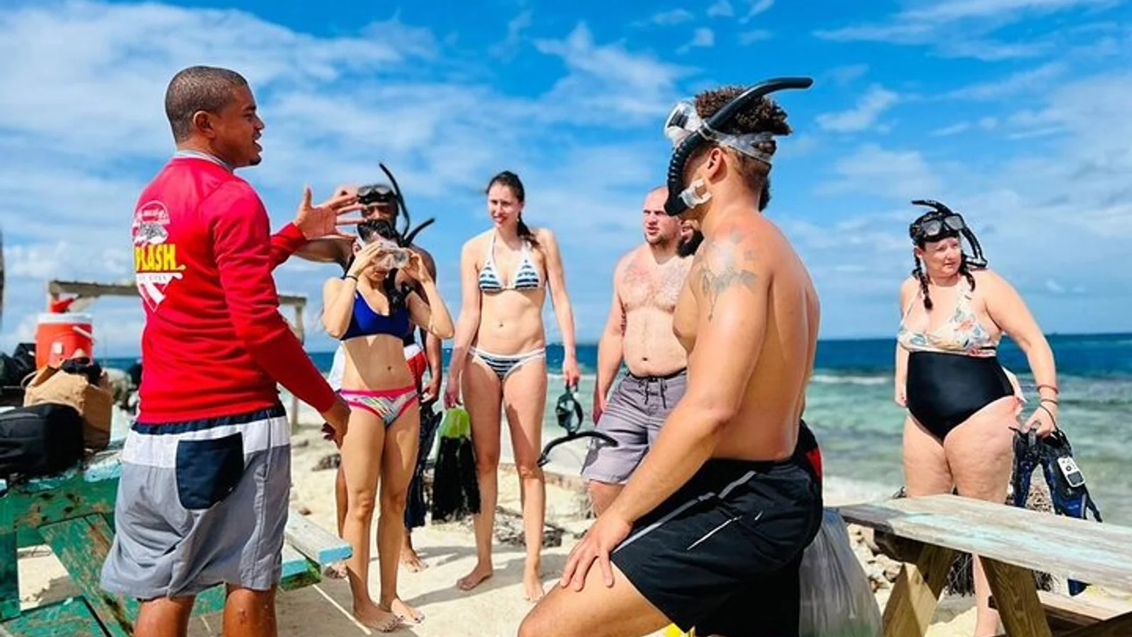 Snorkel the Perfect Tropical Isle Silk Caye with Turtles, Rays and Sharks