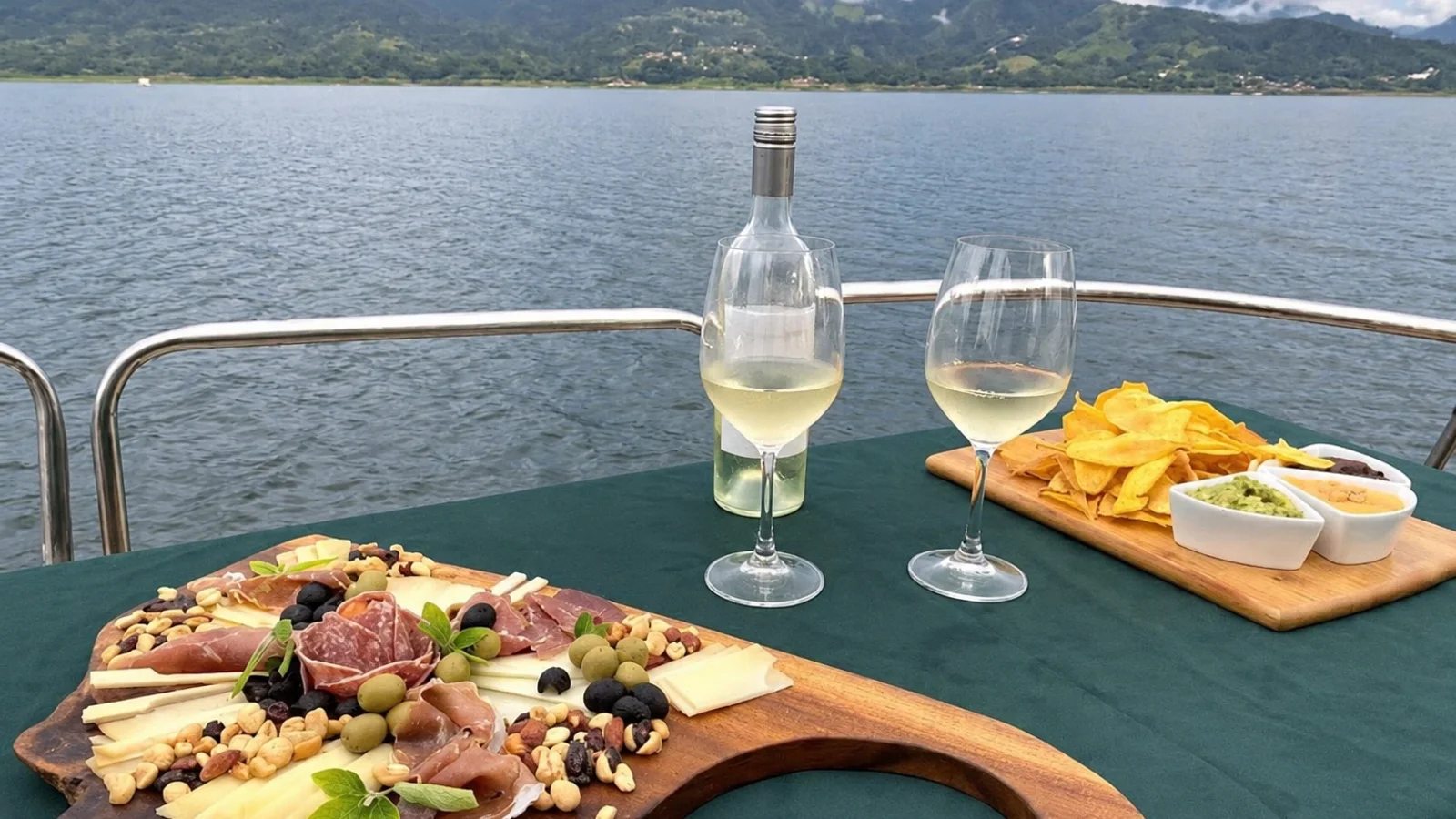 Lake Arenal Premium Pontoon Cruise with Gourmet Board